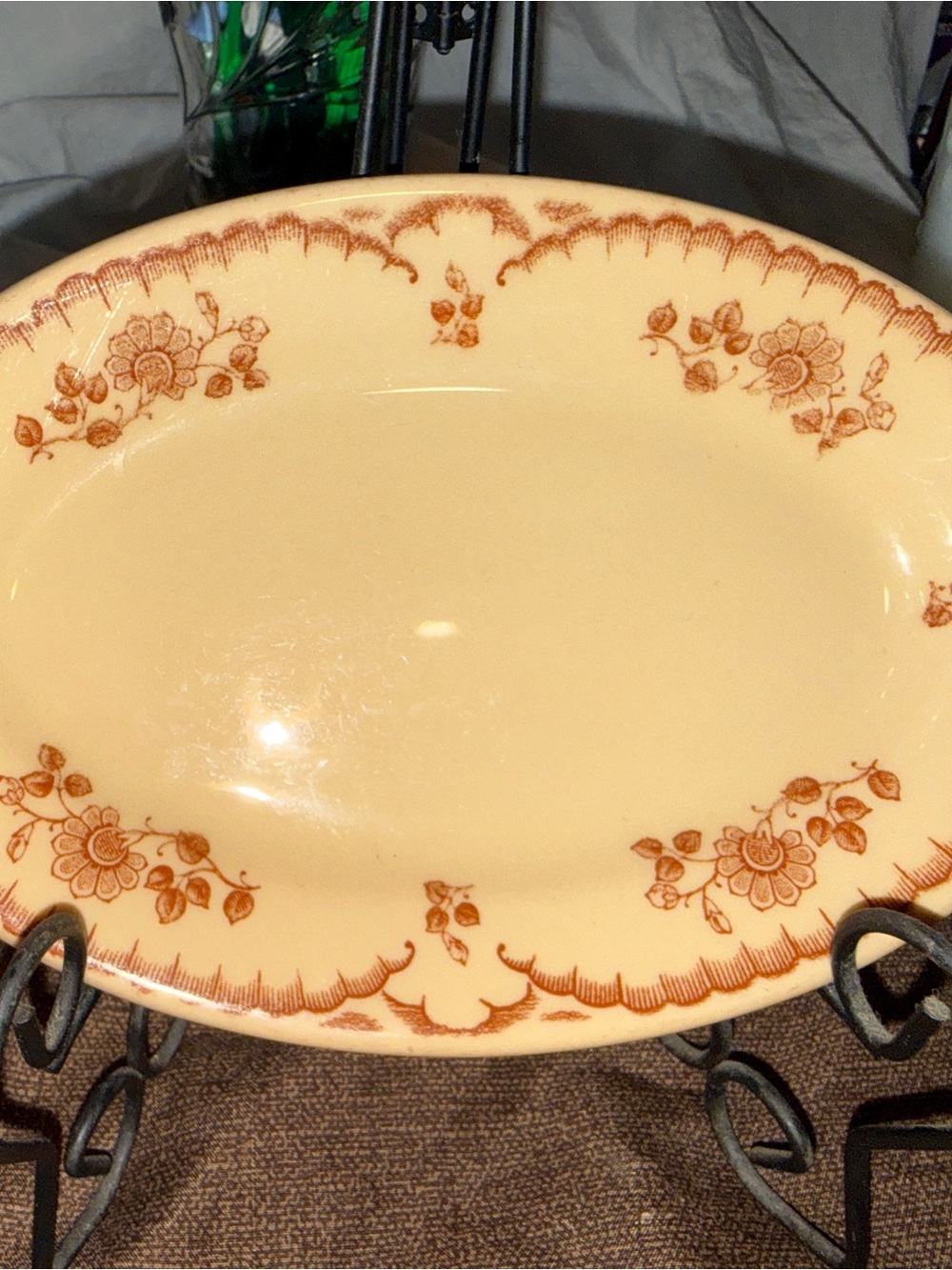 Vintage Homer Laughlin Virginia Rose Deauville Pink Oval Vegetable Serving Bowl